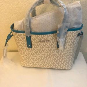 Michael Kors Carter Mini Tote Van/TileBlue